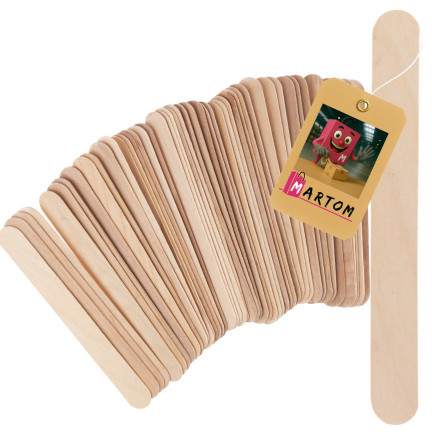 TG80299 KREATIVNÍ DŘEVĚNÉ LEPICÍ TYČINKY DIY ZMRZLINOVÉ TYČINKY 50KS/KPL
