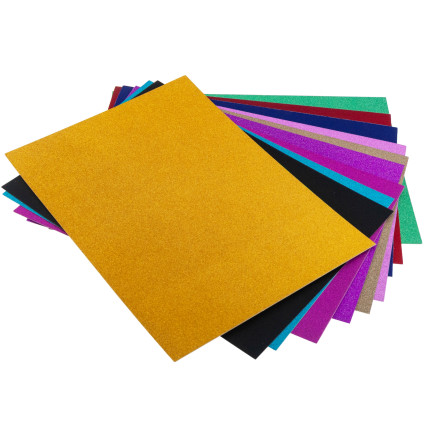 TG80302 KREATIVES PAPIER A4 GLITTER PAPIER BLÄTTER FARBEN 10PCS/KPL