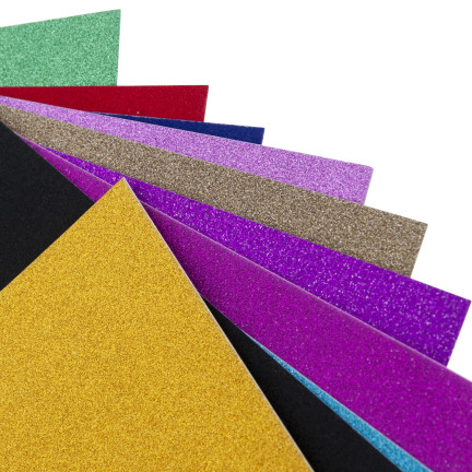TG80302 KREATIVES PAPIER A4 GLITTER PAPIER BLÄTTER FARBEN 10PCS/KPL