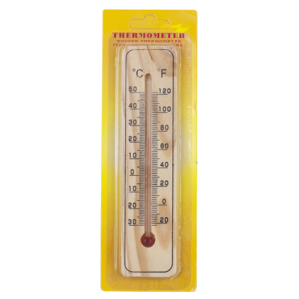 Mercury-free dye-sensitized room temperature thermometer for offices and warehouses 