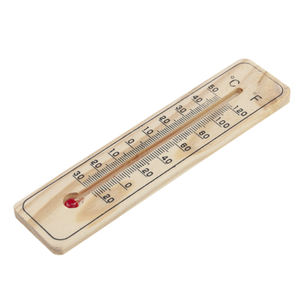 Mercury-free dye-sensitized room temperature thermometer for offices and warehouses 