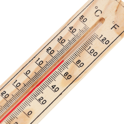 Mercury-free dye-sensitized room temperature thermometer for offices and warehouses 