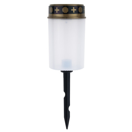 TG80339-1 SOLÁRNÍ LED SVÍČKA HROB LAMPA HŘBITOV SOCHA TEPLÉ SVĚTLO