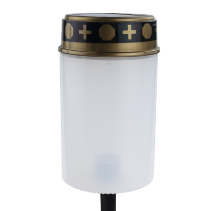 TG80339-1 SOLÁRNÍ LED SVÍČKA HROB LAMPA HŘBITOV SOCHA TEPLÉ SVĚTLO