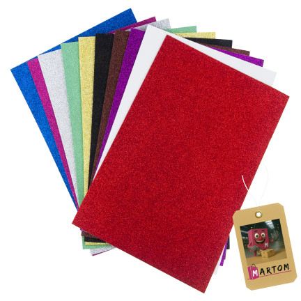 TG80399 KREATIVER SCHAUMSTOFFKLEBER A4 DEKORATIVE KREATIVE BLÄTTER 10PCS/KPL