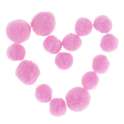 TG80413 DEKORATIVE POMPONS PASTELL MINI MIX 1-3CM 450STK