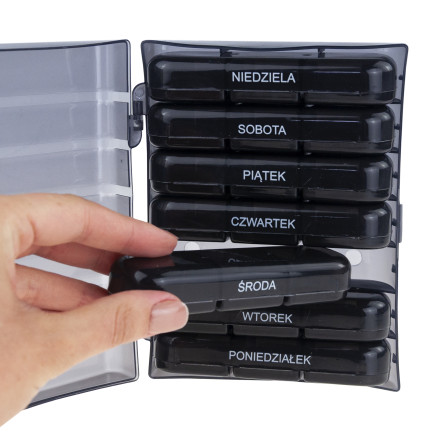 TG80418 KAZETOVÝ KONTEJNER NA LÉKY ORGANIZÉR NA DOPLŇKY STRAVY 7 DNÍ 3 ROČNÍ OBDOBÍ