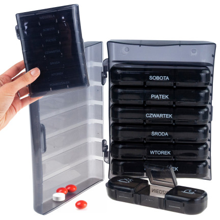 TG80418 KAZETOVÝ KONTEJNER NA LÉKY ORGANIZÉR NA DOPLŇKY STRAVY 7 DNÍ 3 ROČNÍ OBDOBÍ