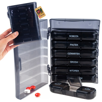 TG80418 KAZETOVÝ KONTEJNER NA LÉKY ORGANIZÉR NA DOPLŇKY STRAVY 7 DNÍ 3 ROČNÍ OBDOBÍ