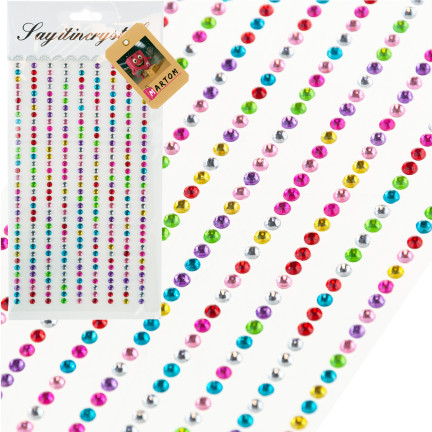 Self-adhesive crystals, rhinestone stickers, assorted designs, assorted colors, 315-piece craft set