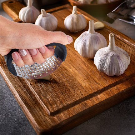 Knoblauchpresse, Quetsche, Zerhacker, Stahl, klassisch