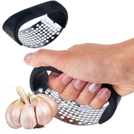 Knoblauchpresse, Quetsche, Zerhacker, Stahl, klassisch