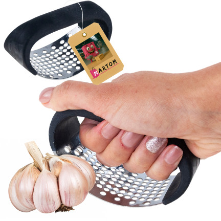 Knoblauchpresse, Quetsche, Zerhacker, Stahl, klassisch