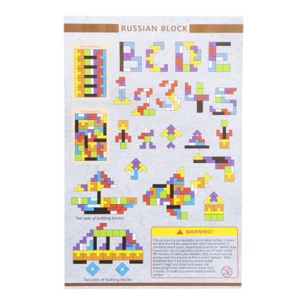 TG80424 DŘEVĚNÉ PUZZLE TETRIS TANGRAM MONTESORI