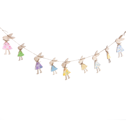 Easter garland, decorative chain, bunnies, 1 m