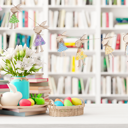 Easter garland, decorative chain, bunnies, 1 m