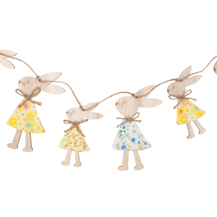Easter garland, decorative chain, bunnies, 1 m