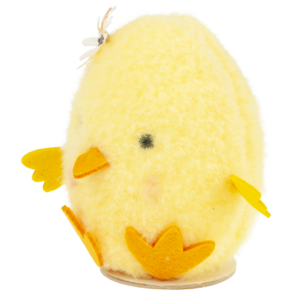 Decorative chicken, Easter chick, table decoration, fluffy, 13.5 cm