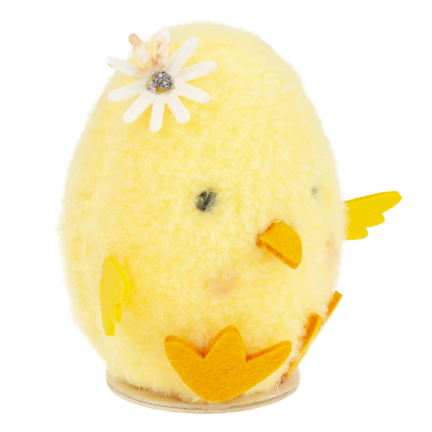 Decorative chicken, Easter chick, table decoration, fluffy, 13.5 cm