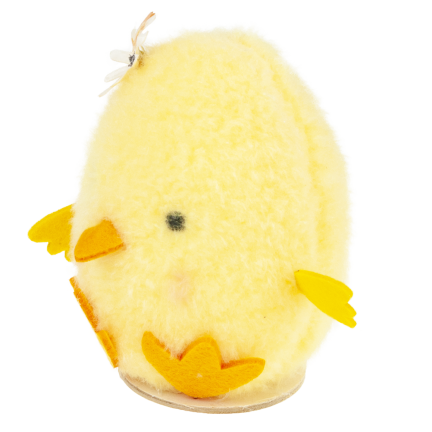 Decorative chicken, Easter chick, table decoration, fluffy, 13.5 cm