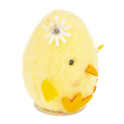 Decorative chicken, Easter chick, table decoration, fluffy, 13.5 cm
