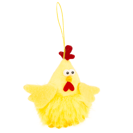 Easter chick, Easter decoration, fluffy, yellow, 13 cm