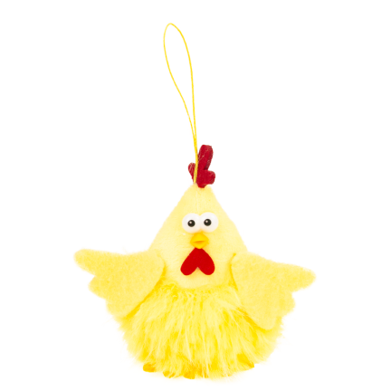 Easter chick, Easter decoration, fluffy, yellow, 13 cm