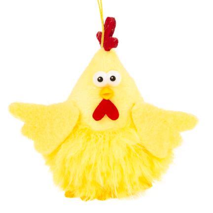 Easter chick, Easter decoration, fluffy, yellow, 13 cm