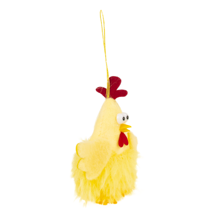 Easter chick, Easter decoration, fluffy, yellow, 13 cm