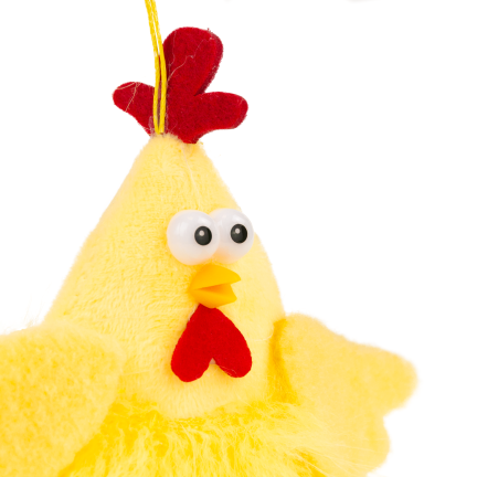 Easter chick, Easter decoration, fluffy, yellow, 13 cm