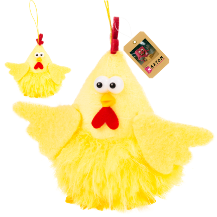 Easter chick, Easter decoration, fluffy, yellow, 13 cm