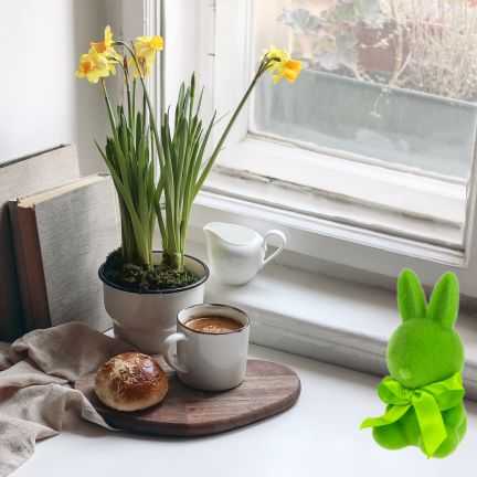 TG80610-14 Flocked Rabbit