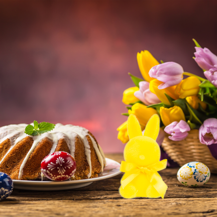 TG80610-3: Flocked Easter bunny in yellow with a satin bow