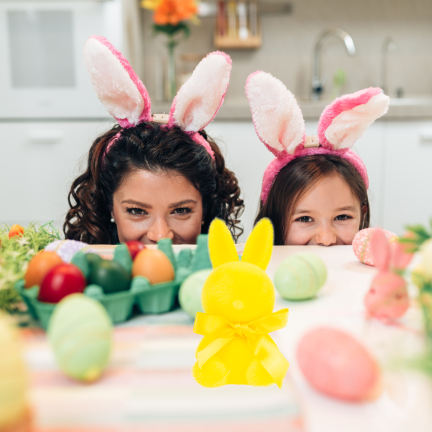 TG80610-3: Flocked Easter bunny in yellow with a satin bow