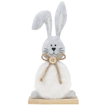 Easter decoration, wooden rabbit figurine, 21 cm