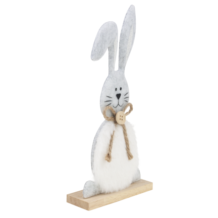 Easter decoration, wooden rabbit figurine, 21 cm