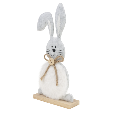 Easter decoration, wooden rabbit figurine, 21 cm