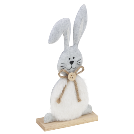 Easter decoration, wooden rabbit figurine, 21 cm