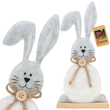 Easter decoration, wooden rabbit figurine, 21 cm