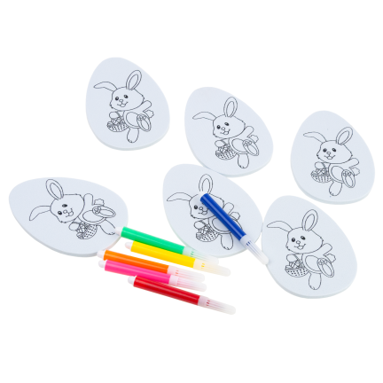 Easter eggs, Easter egg decorating kit with markers, 6-piece set