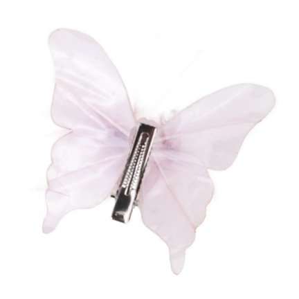 Butterfly clips, curtain decorations, spring-themed, pastel pink, set of 6