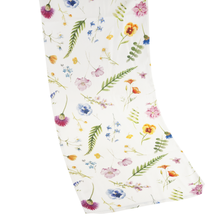 TG81317-1 Spring Velvet Table Runner, 34x180 cm, Elegant Floral Pattern