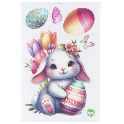 TG81320 NAKLEJKA WIELKANOCNA NA SZYBĘ 3 ARKUSZE/KPL