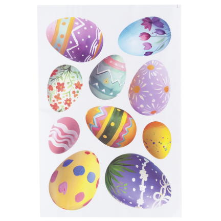 TG81320 NAKLEJKA WIELKANOCNA NA SZYBĘ 3 ARKUSZE/KPL