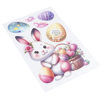 TG81320 NAKLEJKA WIELKANOCNA NA SZYBĘ 3 ARKUSZE/KPL