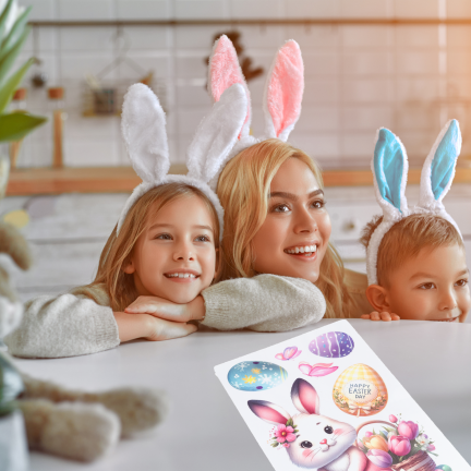 TG81320 NAKLEJKA WIELKANOCNA NA SZYBĘ 3 ARKUSZE/KPL