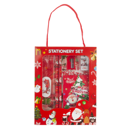 TG81339 Christmas school supplies set: ruler, pencils, notebook, pencil sharpener