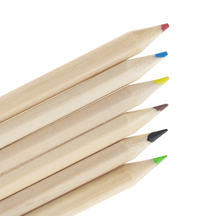 TG81341 BLEISTIFT BUNTSTIFTE 6PCS WERBEGESCHENKE KOSTENLOSER AUFDRUCK