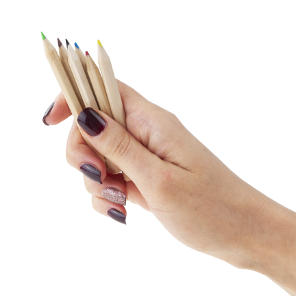 TG81341 BLEISTIFT BUNTSTIFTE 6PCS WERBEGESCHENKE KOSTENLOSER AUFDRUCK