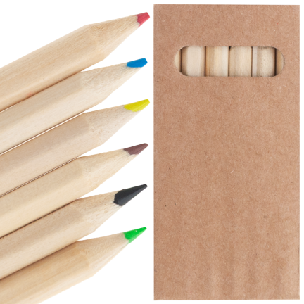 TG81341 BLEISTIFT BUNTSTIFTE 6PCS WERBEGESCHENKE KOSTENLOSER AUFDRUCK